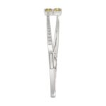 14K WHITE GOLD 2 3/4CT ROUND/RADIANT DIAMOND LADIES BANGLE - Image 4