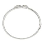 14K WHITE GOLD 3 1/2CT ROUND/OVAL/PEAR DIAMOND LADIES BANGLE (YELLOW PEAR/YELLOW OVAL DIAMOND) - Image 2