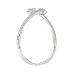 14K WHITE GOLD 3 1/2CT ROUND/OVAL/PEAR DIAMOND LADIES BANGLE (YELLOW PEAR/YELLOW OVAL DIAMOND) - Image 3