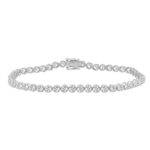 14K WHITE GOLD 3.00CT ROUND DIAMOND LADIES BRACELET