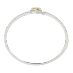 14K WHITE GOLD 3.00CT ROUND/OVAL DIAMOND LADIES BANGLE - Image 5