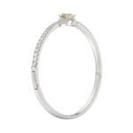 14K WHITE GOLD 3.00CT ROUND/OVAL DIAMOND LADIES BANGLE - Image 4