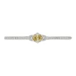 14K WHITE GOLD 3.00CT ROUND/OVAL DIAMOND LADIES BANGLE - Image 2