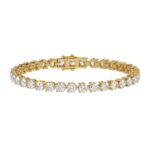 14K YELLOW GOLD 10 1/4CT ROUND DIAMOND LADIES BRACELET