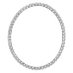 LADIES BANGLE 5CT ROUND DIAMOND 14K WHITE GOLD - Image 2