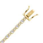 Ladies Bracelet 10K Yellow Gold 2.00Ct Round Lab Grown Diamond (Color F-G -Clarity VS1/VS2) - Image 2