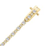 Ladies Bracelet 10K Yellow Gold 2.00Ct Round Lab Grown Diamond (Color F-G -Clarity VS1/VS2) - Image 3
