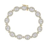 LADIES BRACELET 15 1/4CT ROUND/OVAL DIAMOND 14K YELLOW GOLD