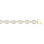 LADIES BRACELET 15 1/4CT ROUND/OVAL DIAMOND 14K YELLOW GOLD - Image 2
