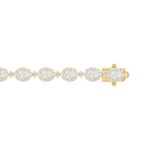 LADIES BRACELET 15 1/4CT ROUND/OVAL DIAMOND 14K YELLOW GOLD - Image 3