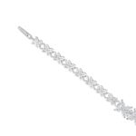 LADIES BRACELET 3CT ROUND/MARQUISE DIAMOND 14K WHITE GOLD - Image 3