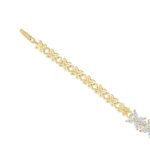 LADIES BRACELET 3CT ROUND/MARQUISE DIAMOND 14K YELLOW GOLD - Image 3