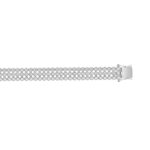 LADIES BRACELET 5CT ROUND DIAMOND 14K WHITE GOLD - Image 2