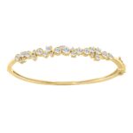 Ladies Fashion Bangle 2.00CT Round Lab Grown Diamond 14K Yellow Gold (Color F-G Clarity VS1/VS2)