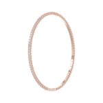 LADIES FLEXIBLE BANGLE 5 1/3CT ROUND DIAMOND 14K ROSE GOLD - Image 3