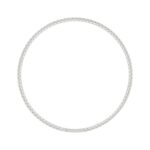 LADIES FLEXIBLE BANGLE 5 1/3CT ROUND DIAMOND 14K WHITE GOLD - Image 2