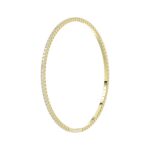 LADIES FLEXIBLE BANGLE 5 1/3CT ROUND DIAMOND 14K YELLOW GOLD - Image 3
