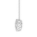 10K WHITE GOLD 3/4CT ROUND DIAMOND LADIES PENDANT WITH CHAIN (CENTER STONE ROUND DIAMOND 1/2CT) - Image 2