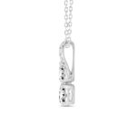 14K WHITE GOLD 1 1/2CT ROUND DIAMOND LADIES PENDANT WITH CHAIN - Image 2