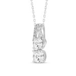 14K WHITE GOLD 1 1/2CT ROUND DIAMOND LADIES PENDANT WITH CHAIN - Image 3