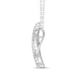14K WHITE GOLD 1 1/2CT ROUND DIAMOND LADIES PENDANTS WITH CHAIN - Image 2