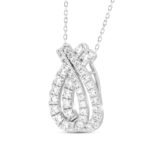 14K WHITE GOLD 1 1/2CT ROUND DIAMOND LADIES PENDANTS WITH CHAIN - Image 3