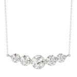 14K WHITE GOLD 1 3/4CT ROUND DIAMOND LADIES NECKLACE