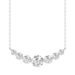 14K WHITE GOLD 1 3/4CT ROUND DIAMOND LADIES NECKLACE