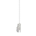 14K WHITE GOLD 1 3/4CT ROUND DIAMOND LADIES NECKLACE - Image 2