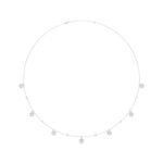 14K WHITE GOLD 1.00CT ROUND/PEAR DIAMOND LADIES NECKLACE