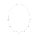 14K WHITE GOLD 1.00CT ROUND/PEAR DIAMOND LADIES NECKLACE - Image 2