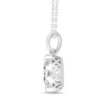 14K WHITE GOLD 1CT ROUND DIAMOND LADIES PENDANT WITH CHAIN - Image 2