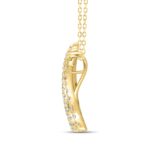 14K YELLOW  GOLD 1 1/2CT ROUND DIAMOND LADIES PENDANTS WITH CHAIN - Image 2