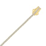 14K YELLOW GOLD 5.00CT ROUND DIAMOND LADIES TENNIS NECKLACE - Image 2