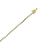 14K YELLOW GOLD 7.00CT ROUND DIAMOND LADIES TENNIS NECKLACE - Image 2