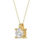 18K YELLOW GOLD 1.00CT ROUND DIAMOND SOLITAIRE PENDANT WITH CHAIN (TALON CLAWS LOCK) - Image 3