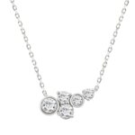 Elegant 1/2CT Round Diamond for Women White Gold 10K Necklace (Color F-G -Clarity VS1/VS2)