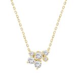 Elegant 1/2CT Round Diamond for Women Yellow Gold 10K Necklace (Color F-G Clarity VS1/VS2)