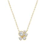 Elegant 1/2CT Round Diamond for Women Yellow Gold 10K Necklace (Color F-G Clarity VS1/VS2)