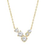 Elegant 1/2Ct Round Diamond For Women Yellow Gold 14K Fashion Necklace (Color F-G Clarity Vs1/Vs2)