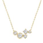 Elegant 3/4CT Round Diamond for Women Yellow Gold 10K Necklace (Color F-G Clarity VS1/VS2)