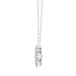 LADIES NECKLACE 1/2CT ROUND DIAMOND 18K WHITE GOLD - Image 2