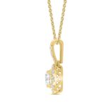 LADIES PENDANT WITH CHAIN 1 1/2CT ROUND DIAMOND 14K YELLOW GOLD (CENTER STONE ROUND DIAMOND 1CT) - Image 2