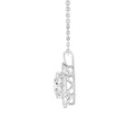 LADIES PENDANT WITH CHAIN 1 1/3CT ROUND DIAMOND 14K WHITE GOLD (CENTER STONE ROUND DIAMOND 1CT) - Image 2