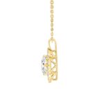 LADIES PENDANT WITH CHAIN 1 1/3CT ROUND DIAMOND 14K YELLOW GOLD (CENTER STONE ROUND DIAMOND 1CT) - Image 2