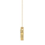 LADIES SOLITAIRE PENDANT 1CT MARQUISE DIAMOND 14K YELLOW GOLD WITH CHAIN - Image 2