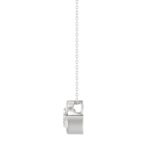 LADIES SOLITAIRE PENDANT 1CT OVAL DIAMOND 14K WHITE GOLD - Image 2