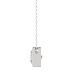 LADIES SOLITAIRE PENDANT 3CT PRINCESS DIAMOND 14K WHITE GOLD - Image 2