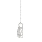 LADIES SOLITAIRE PENDANT WITH CHAIN 1 1/2CT PEAR DIAMOND 14K WHITE GOLD - Image 2