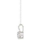 LADIES SOLITAIRE PENDANT WITH CHAIN 1CT ROUND DIAMOND 14K WHITE GOLD (CENTER STONE ROUND DIAMOND 1CT ) - Image 2